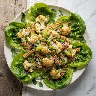 Cauliflower Pasta Salad Lettuce Wraps