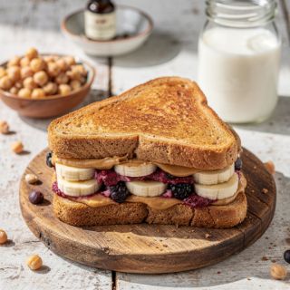 Banana-Stuffed Aquafaba French Toast