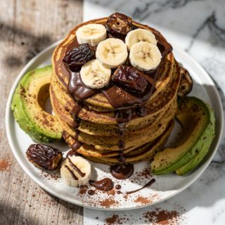 Sweet Moroccan Pancakes with Chocolate Banana Sauce
